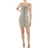 Kingston Grey Womens Checkered Overalls Mini Dress In Multi