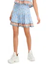 Kingston Grey Womens Floral Mini Mini Skirt In Blue