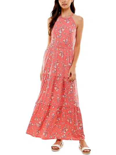 Kingston Grey Womens Sundress Maxi Halter Dress In Multi