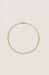 Kinn Kyle Figaro Chain Anklet In Gold