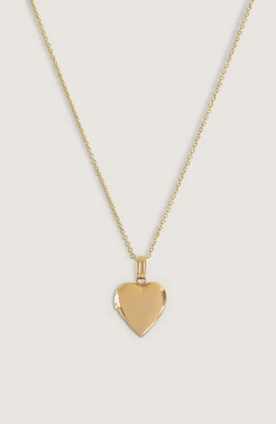 Kinn Maison Heart Locket Necklace In Gold - Micro Rolo Chain