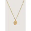 Kinn Maison Oval Locket Necklace In Gold - Micro Rolo Chain