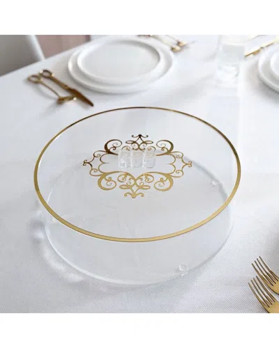 Kinor Lucite Filigree Matzah Box In Transparent