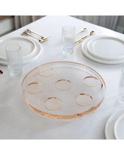 Kinor Lucite Seder Plate In Orange