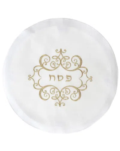 Kinor Whisper Weave Matzah Cover In White