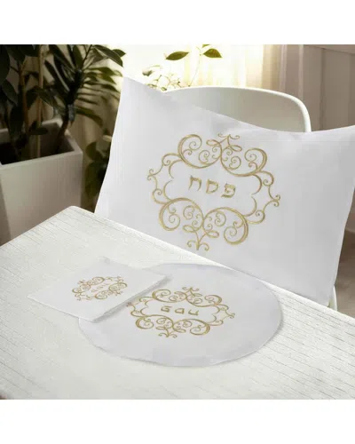 Kinor Whisper Weave Pesach Set In White