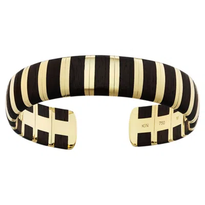 Pre-owned Kinraden Helena Bracelet In 18k Gold And Mpingo Blackwood From Tanzania In Multi
