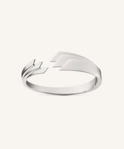 Kinraden Sterling Silver Arch Medium Cuff Bracelet In Metallic