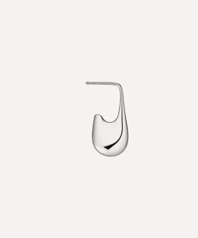 Kinraden Sterling Silver Doric Extra Small Drop Earring In Metallic