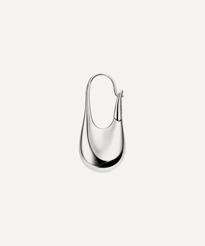Kinraden Sterling Silver Doric Small Drop Earring In Green