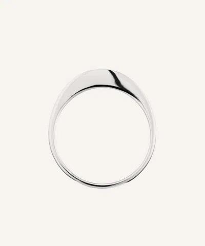 Kinraden Sterling Silver Flare Ring In Metallic
