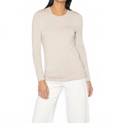 Kinross Bamboo Long Sleeve Crew Tee In Agate In Gold