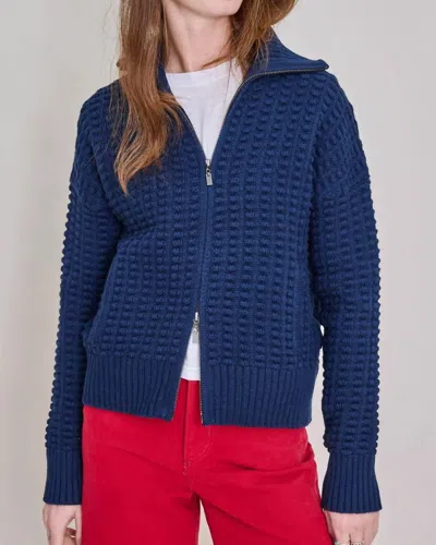 Kinross Bobble Cardigan In Navy In Blue