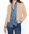 Kinross Bobble Zip Cardigan In Latte In Neutral