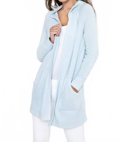 Kinross Bouclé Beach Hoodie In Surf In Blue