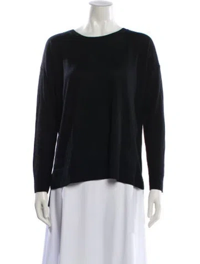 Pre-owned Kinross Cashmere Cashmere Crew Neck Sweater In Black