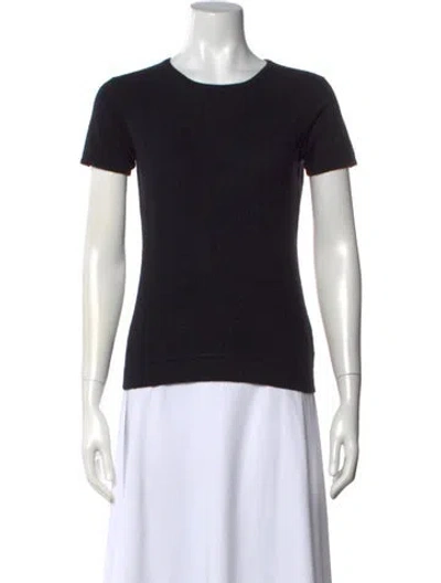 Pre-owned Kinross Cashmere Cashmere Crew Neck Sweater In Black