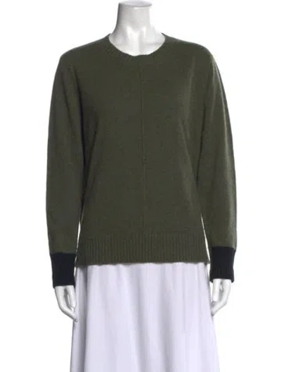 Pre-owned Kinross Cashmere Cashmere Crew Neck Sweater In Green