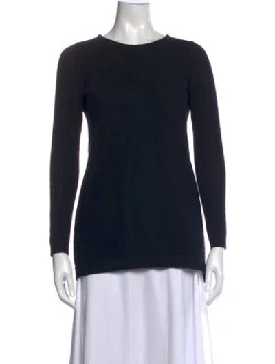 Pre-owned Kinross Cashmere Cashmere Crew Neck Top In Black
