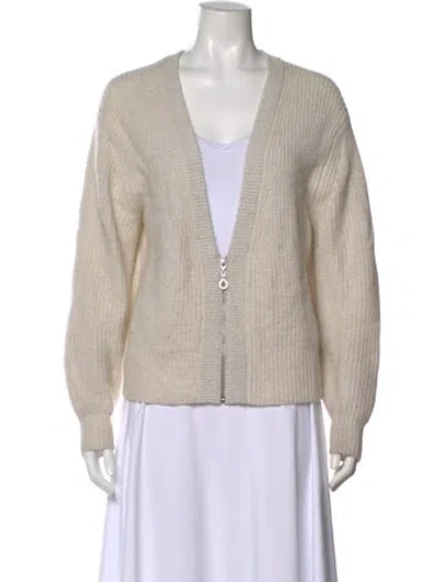 Pre-owned Kinross Cashmere Cashmere Open Front Sweater In Neutral