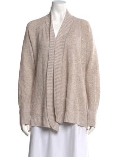 Pre-owned Kinross Cashmere Cashmere Open Front Sweater In Neutrals