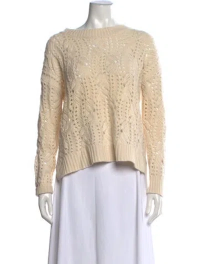 Pre-owned Kinross Cashmere Cashmere Patterned Sweater In Neutrals