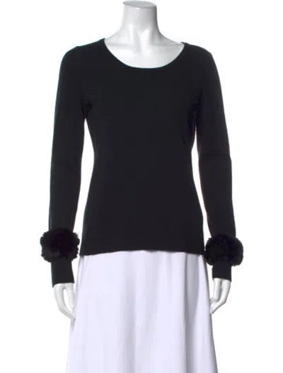 Pre-owned Kinross Cashmere Cashmere Scoop Neck Sweater In Black