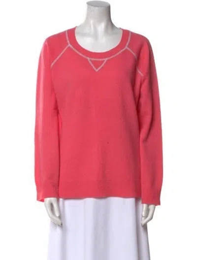 Pre-owned Kinross Cashmere Cashmere Scoop Neck Sweater In Pink