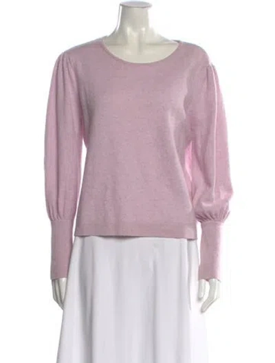 Pre-owned Kinross Cashmere Cashmere Scoop Neck Sweater In Purple