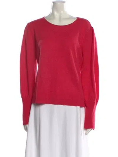 Pre-owned Kinross Cashmere Cashmere Scoop Neck Sweater In Red
