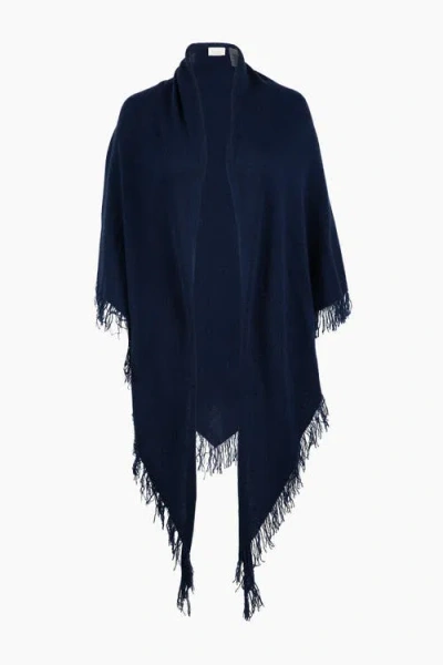 Kinross Cashmere Cashmere Triangle Wrap In Blue