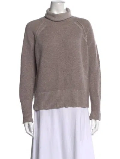 Pre-owned Kinross Cashmere Cashmere Turtleneck Sweater In Grey