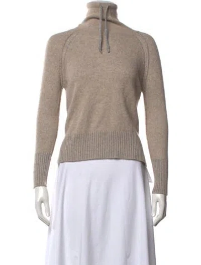 Pre-owned Kinross Cashmere Cashmere Turtleneck Sweater In Neutrals