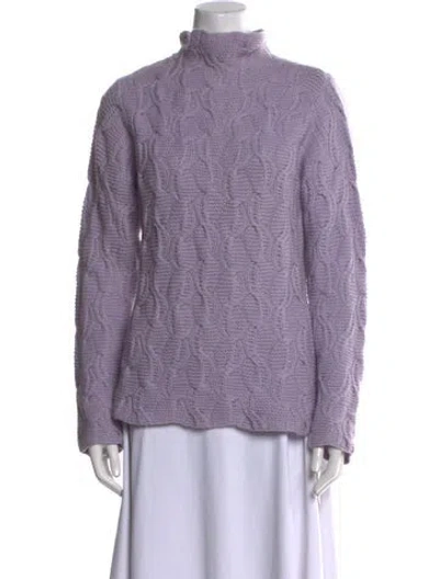 Pre-owned Kinross Cashmere Cashmere Turtleneck Sweater In Purple