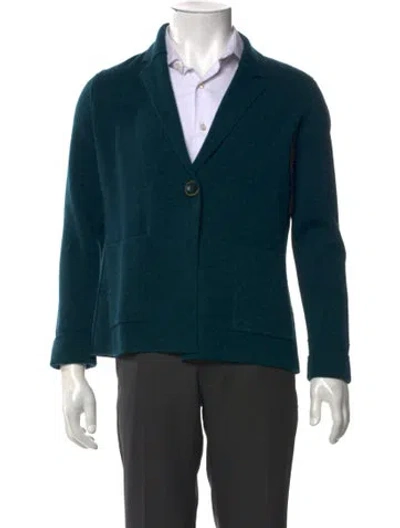 Pre-owned Kinross Cashmere Cashmere V-neck Cardigan In Green