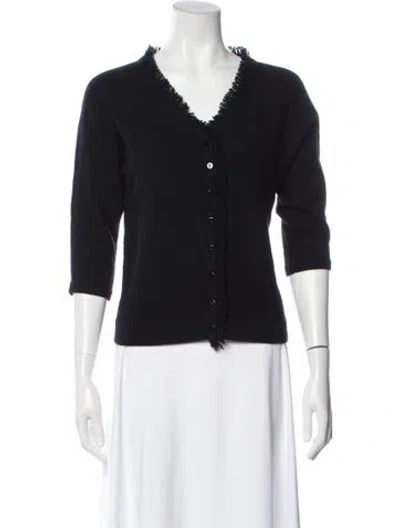 Pre-owned Kinross Cashmere Cashmere V-neck Sweater In Black