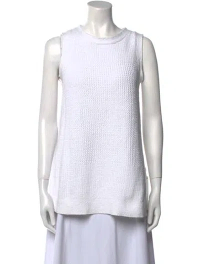Pre-owned Kinross Cashmere Crew Neck Sweater In White
