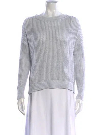 Pre-owned Kinross Cashmere Crew Neck Sweater In White