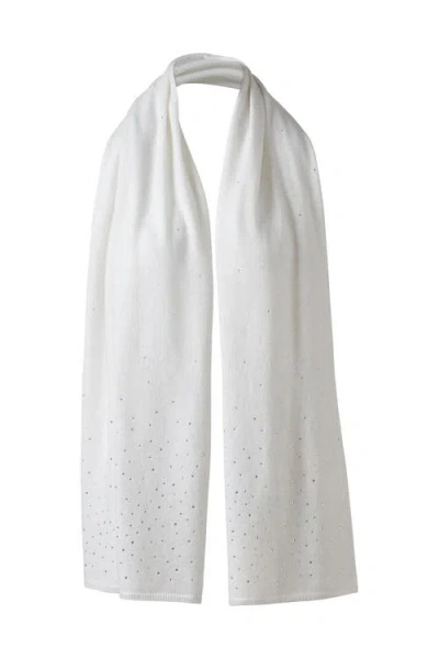 Kinross Cashmere Crystal Wrap In White