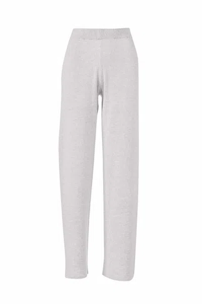 Kinross Cashmere Doubleknit Pant In Gray