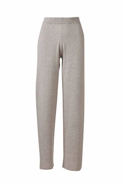 Kinross Cashmere Doubleknit Pant In Gray