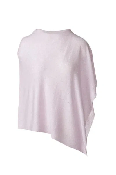 Kinross Cashmere Featherweight Poncho In Pink