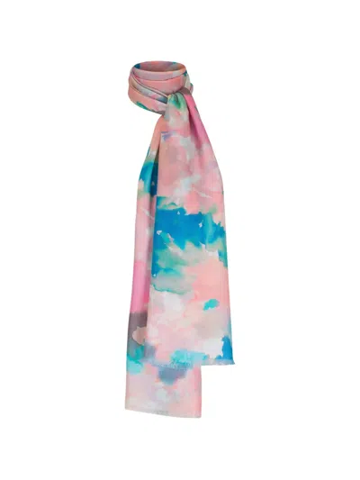 Kinross Cashmere Floral-pattern Scarves In Pink
