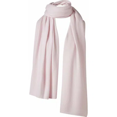 Kinross Cashmere Garter Trim Travel Wrap In Pink