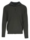 Kinross Cashmere Half-zip Sweater In Green