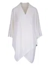 Kinross Cashmere Linen Poncho