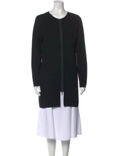 Pre-owned Kinross Cashmere Merino Wool Scoop Neck Sweater In Black