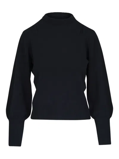 Kinross Cashmere Mock-neck Jumper In Black