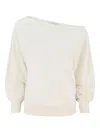 Kinross Cashmere Off-shoulder Dolman Sweater In Neutral