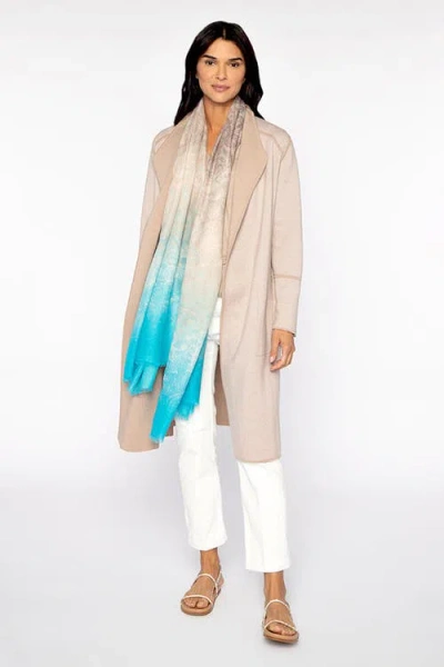 Kinross Cashmere Ombre Reef Print Scarf In Multi